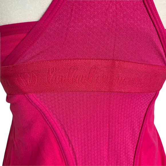 Lululemon Adjustable Tank Top 8 Pink Racerback Lined Bust Stretch Knit - Picture 4 of 7